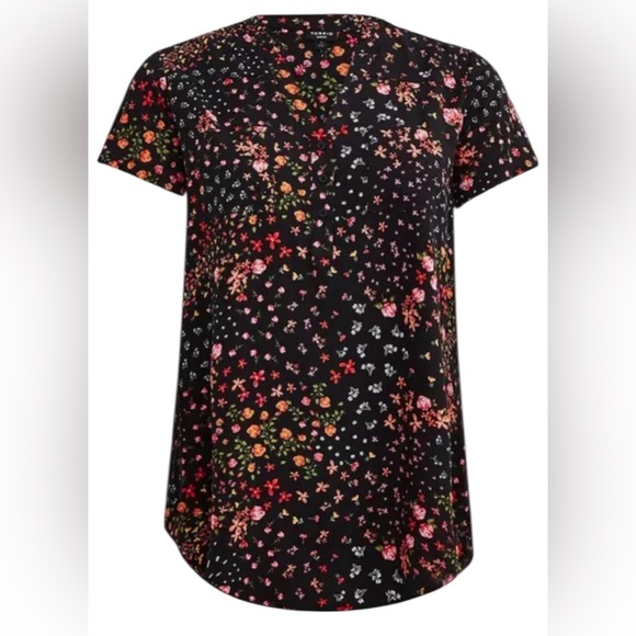 Torrid Harper Rayon Twill Pullover Short Sleeve
Tunic Blouse Size 1 - Picture 6 of 9